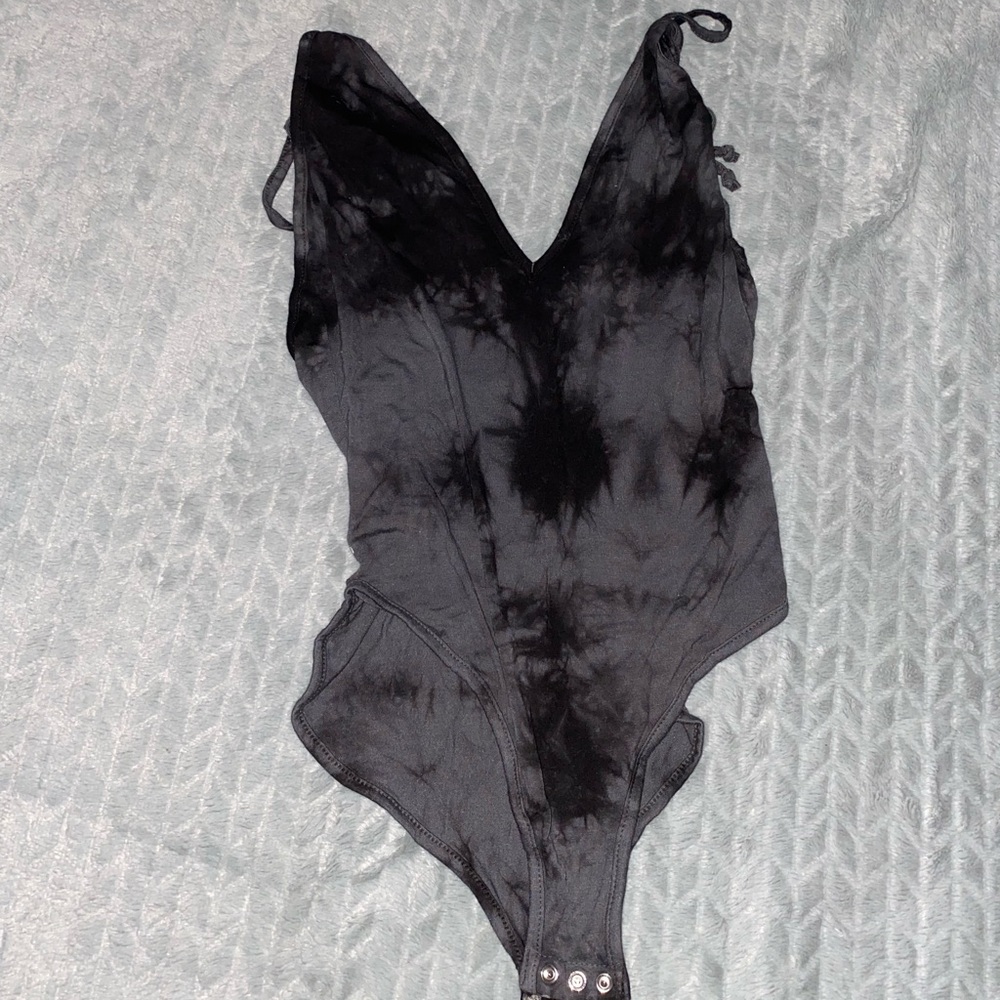 Tie dye black body suit